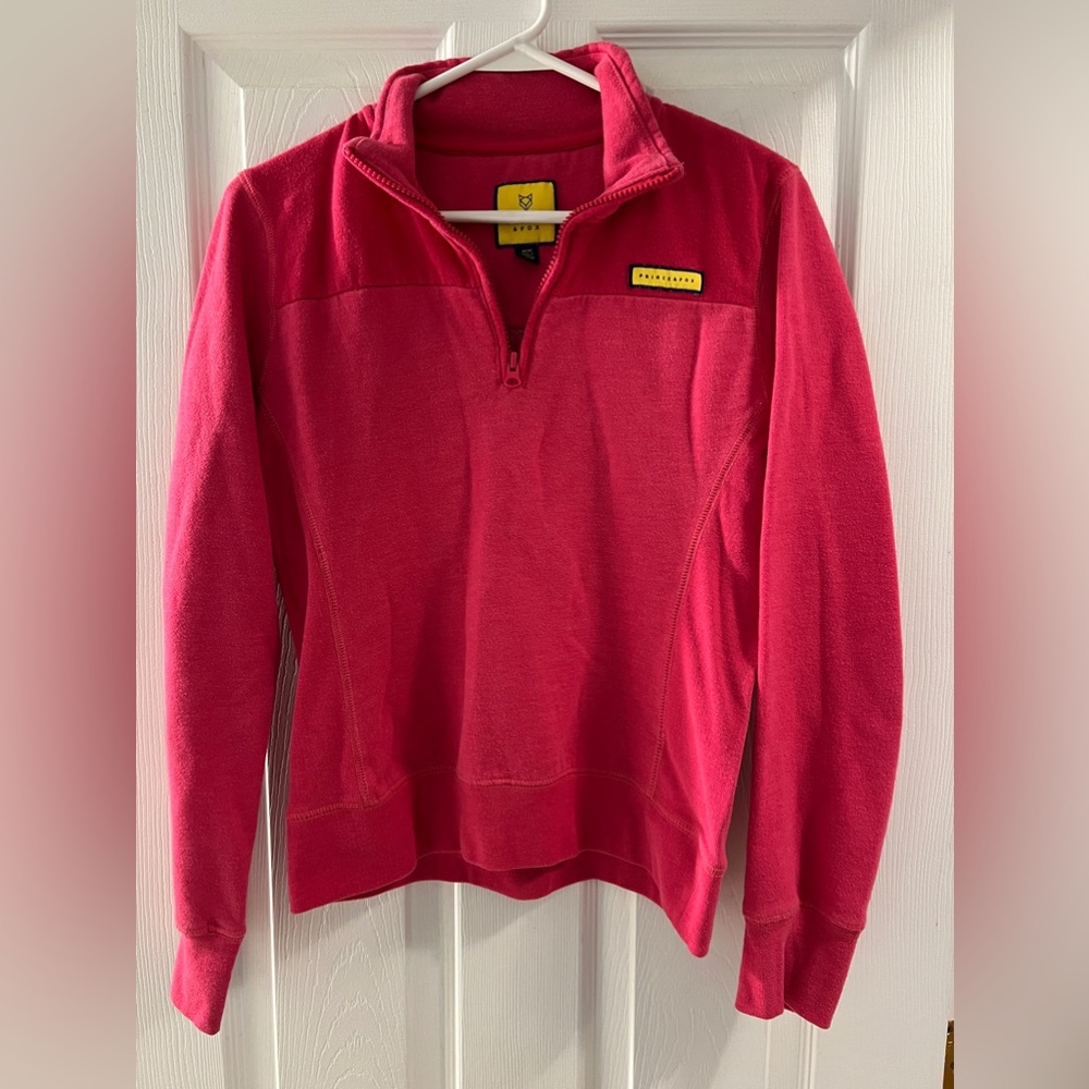 Prince & Fox pink sweatshirt 3/4 zip Med